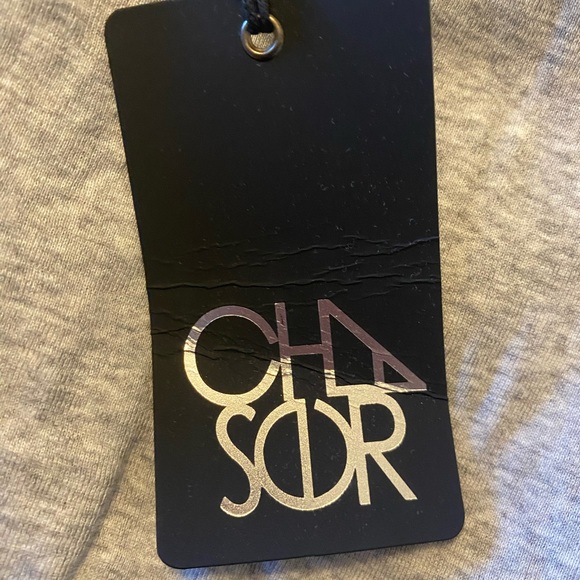 NWT Chaser Heather Gray Ruffle Sleeve Long Sleeve Top Women's SZ M Crewneck - Picture 6 of 7